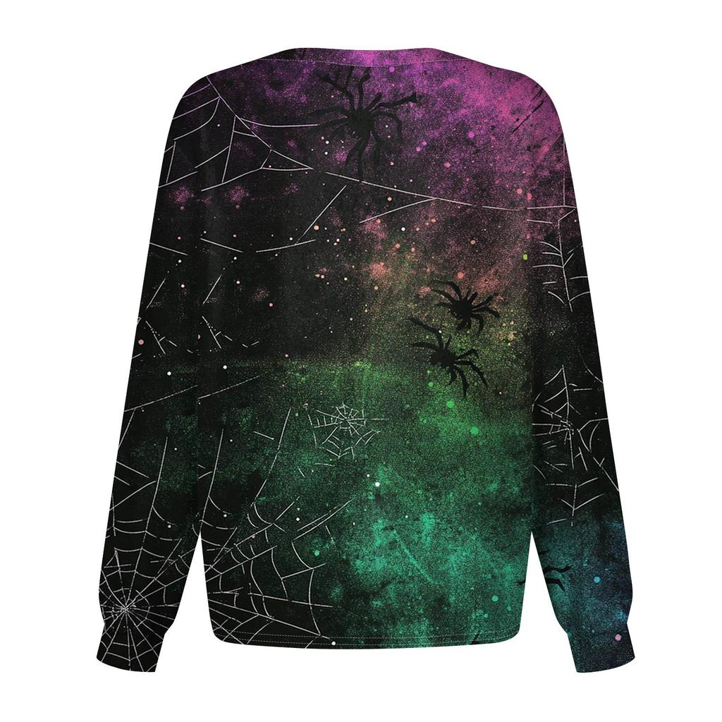 Dámské ležérní oblečení s dlouhým rukávem, jednořadové halloweenské oblečení s potiskem Cardigan Top oblečení Uniformy