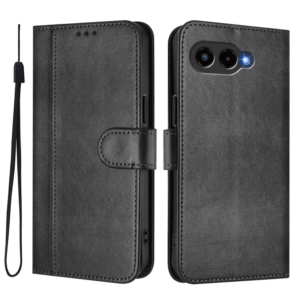 För T-Mobile T Phone 3/T-Mobile REVVL 8 Fodral Plånbok Stativ Retro Textur Läder Telefonfodral med Snodd