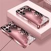 Rose gold Floral pattern Exquisite PhoneCase Glass PhoneCase for Samsung Galaxy S26 S25 S24 S23 S22 FE Ultra Plus Dropresistant