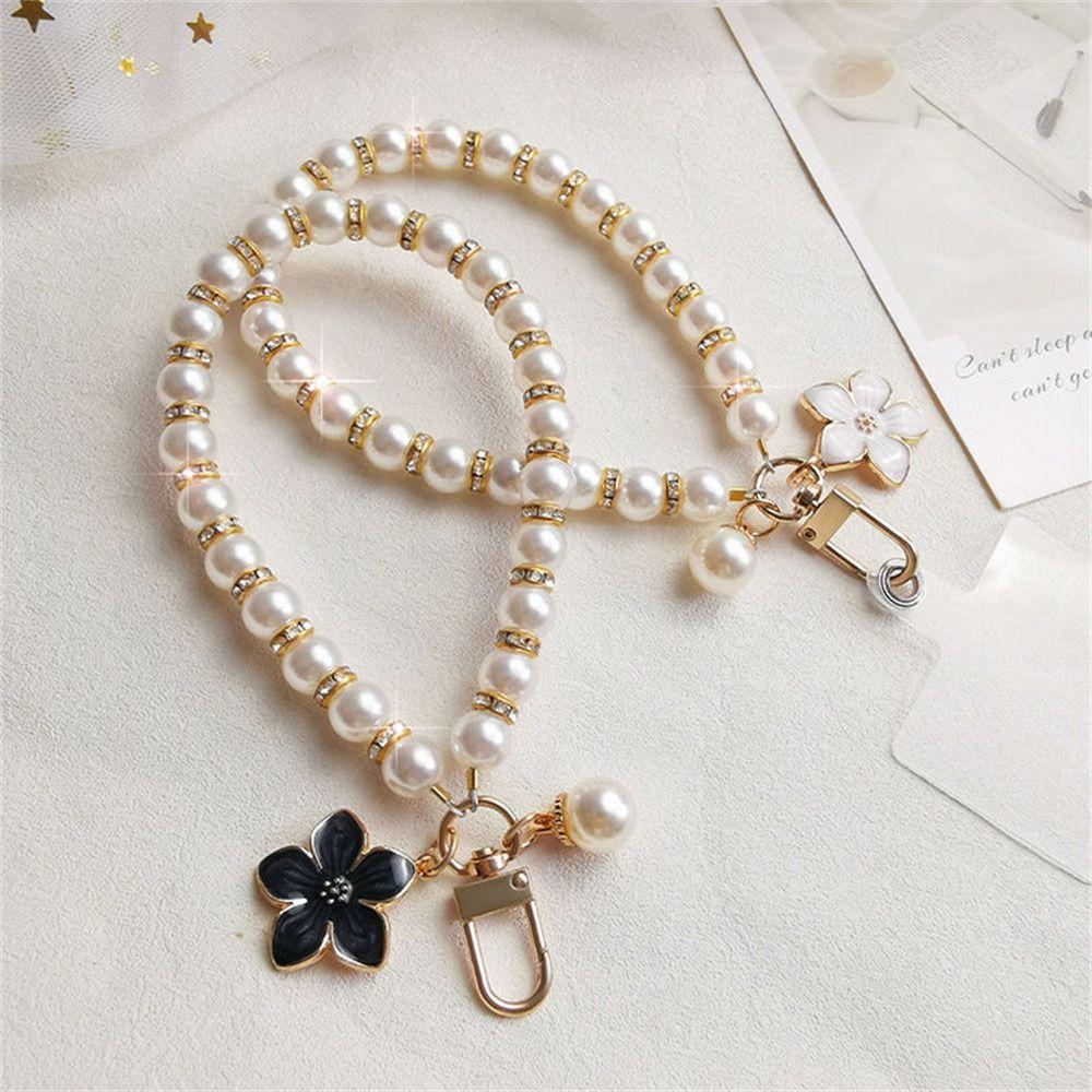 Pearl Cell Phone Strap Anti-lost Phone Wrist Strap Mobile Phone Lanyard Phone Accessories