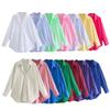 Fashion Spring Basic Style Long Sleeves Shirt Poplin