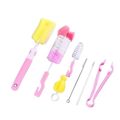 7pcs Feeding Bottle Cleaning Brush Sponge Cup Brush Milk Mouth Brush Straw Brush Cup Cleaning Supplies
