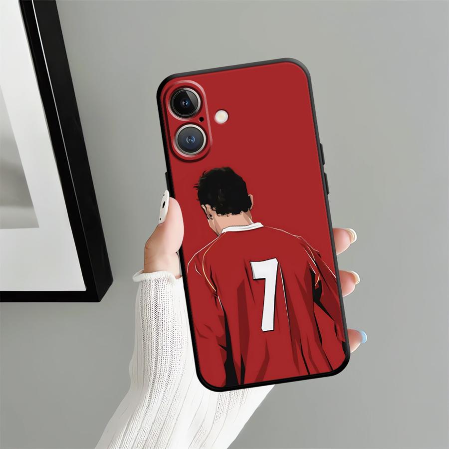 Football Sports Cool Case for iPhone 13 12 11 17 Pro Max 7 8 Air 15 16 14 Plus XS Max XR Black Soft Phone Cover
