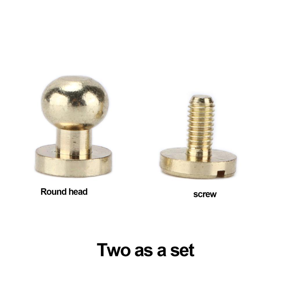 20set Brass Rivets Abrasion Resistance Imitation Gold Luggage Hardware Accessories for Craft Enthusiasts