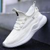 Unisex Plus Size Sports Shoes Flat Sole Solid Color Women Casual Single Shoes Front Lace Up Sneaker Men's Flyknit Lightweight Shoes 36-44