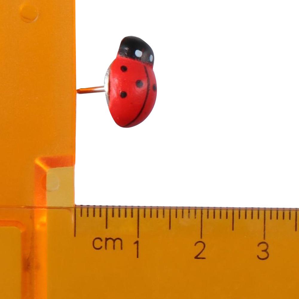 Red Ladybug Thumbtack  Document Nail Whiteboard Photo Map Pins  Office