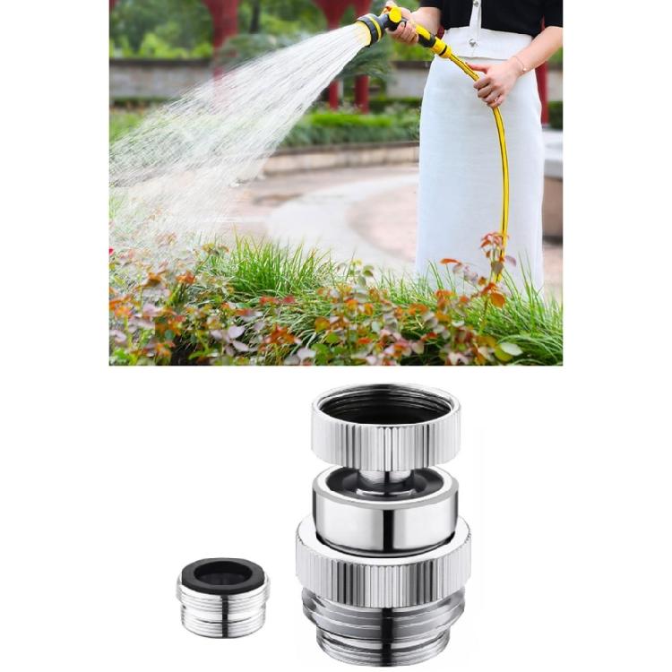 Rotating Water Faucet Adapter Brass Threaded Connection Weather Resistant For Efficient Garden Irrigation Car Washing