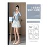 Hot Style Elastic Pocket Fluffy Flower Bud Skirt New Summer High Waist Lantern Black and White Pants Short Skirt