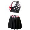 Costume da bagno europeo e americano Costume da bagno spezzato Abito conservativo da donna Set bikini Costume da bagno a tinta unita