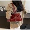 Vintage PU Leather Belt Shoulder Bags for Women Solid Color Ladies Luxury Underarm Bags Simple Casual Tote Female Handbags