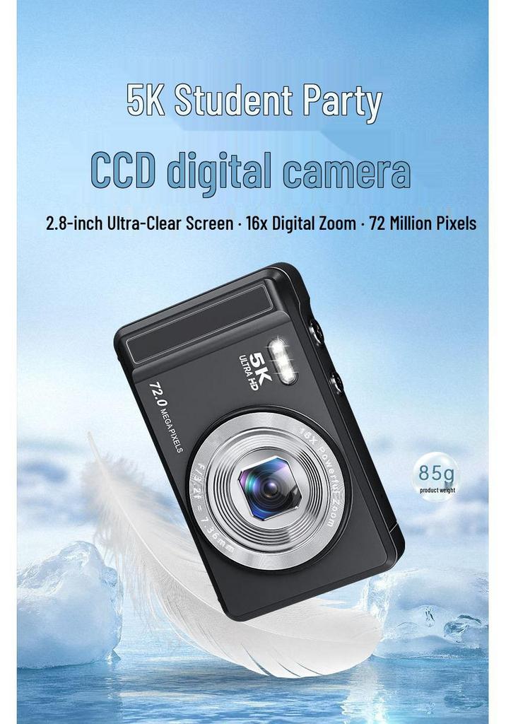 5K HD Digital Camera - Portable Selfie & Photography Camera