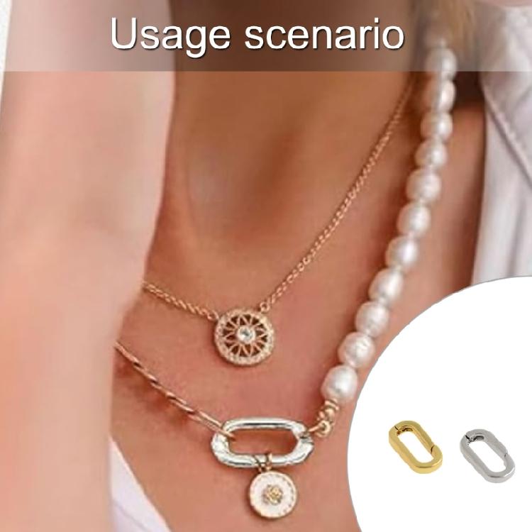 Sterlings Silver Necklace and Bracelet Clasps Golden Silver Pearls Enhancer with Zirconia for Jewelry Customization