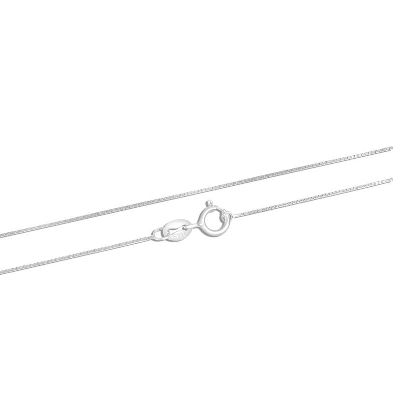 Genuine S925 Sterling Silver Necklace with Cross, O-ring, Chopin, Box, and Plain Clavicle Chains.