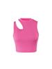 2025 Summer Women's Ribbed Hollow Sleeveless Crop Top