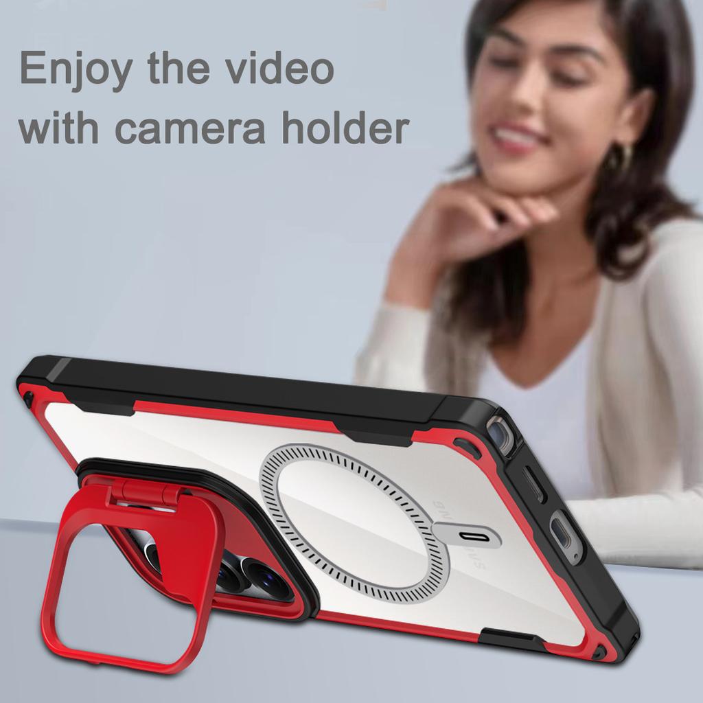 Oracle Bone Shield Model Is Suitable for Samsung S25ultra Mobile Case S24PLUS Lens Stand N52 Magnetic Absorption Anti Fall