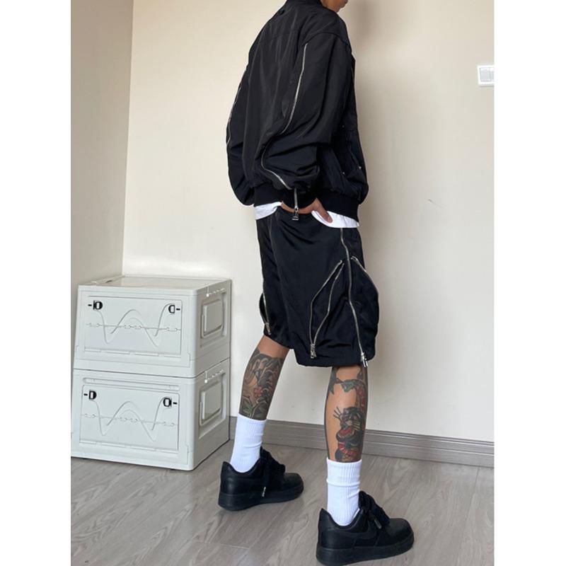 Summer Thin American Style Trousers Cargo Shorts Zipper Functional Pants Casual Shorts