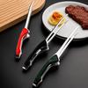 Stainless Steel Kitchen and Barbecue Tongs with Anti Slip Handle, Barbecue Accessories, Self- Restaurant Tools