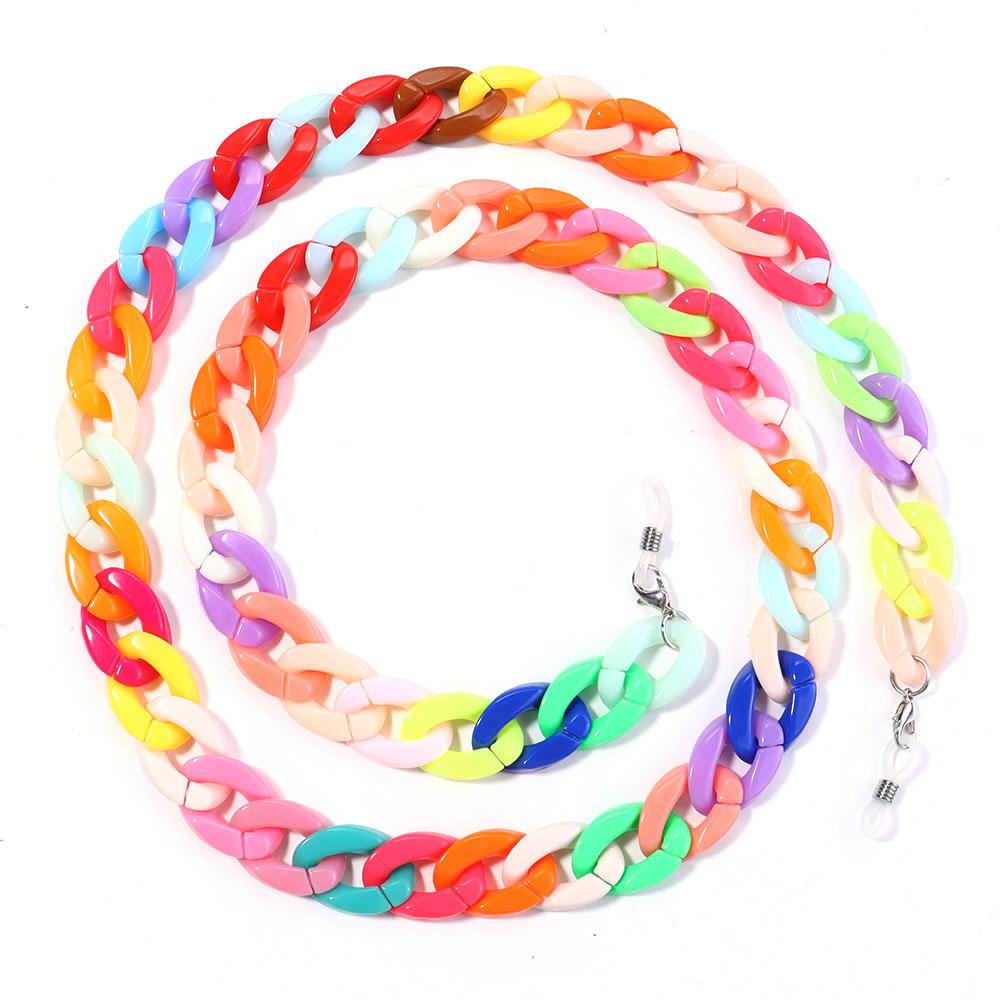 Fashion Colorful Acrylic Glasses Chain Face Mask Lanyard Chains For Women Men Neck Holder Anti-Lost Sunglasses Straps Cord