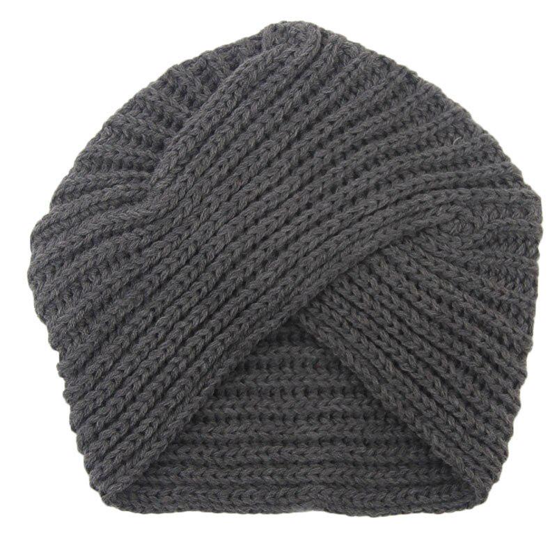 Wintermützen für Damen, häkeln, Twist-Cap, einfarbig, Turban-Hut, lässig, warm, gestrickte Wollmütze