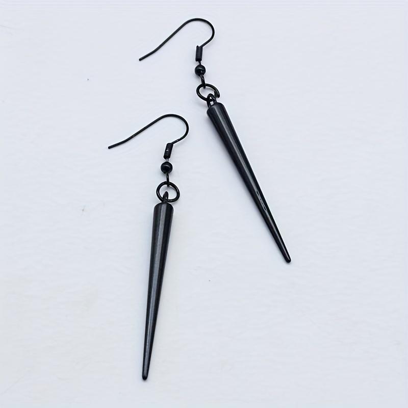 Small cylindrical long style earrings, simple and creative geometric long strip earrings for women