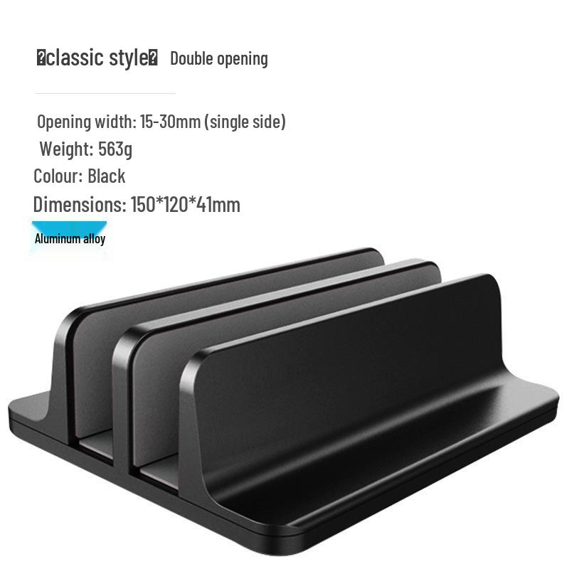 Vertical Metal Desk Storage Rack for Gaming Laptop, Macbook, iPad, and Tablets