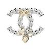 CHANEL [24K New Product] Logo Design - Brooch Women's Silver