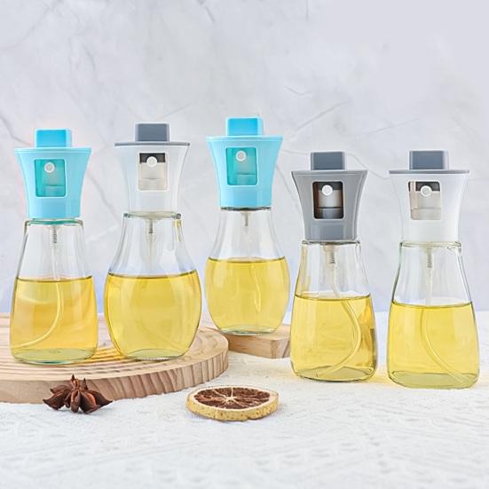 Spray Bottle 200ml Glass Oil Sprayer with Stainless Steel Nozzle Empty Vinegar Bottle