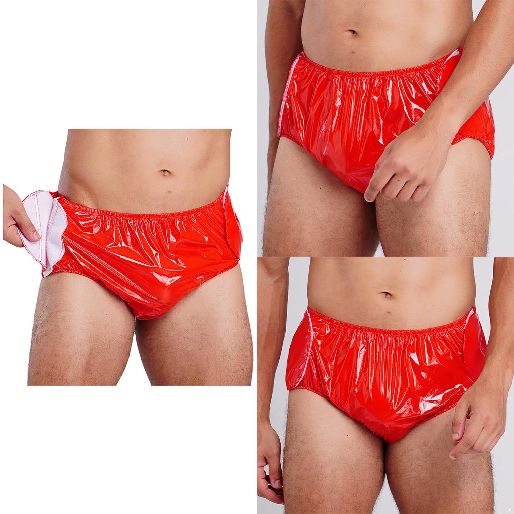 Erwachsene Männer Schwimmwindel L-3XL Wasserdichte Vinyl Wiederverwendbare Inkontinenz Schwimmhose mit Klettverschluss an den Seiten für das Schwimmbad
