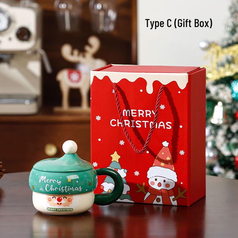 Cute Christmas Ceramic Mug Gift Set