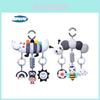 Black And White Animal Wind Chime Baby Car Hanging Plush Toy For Newborns And Toddlers