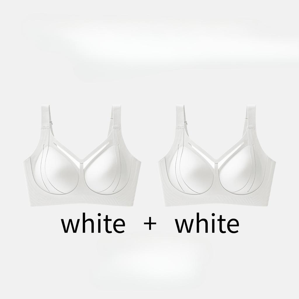 Women Invisible Liquid Foundation Bra Seamless Anti‑Gravity Lift Plus Size Minimizer Bra Thin Large Bust Bra Gather Side Fat