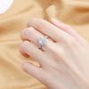 Lindon Classic Copper Alloy Zircon Ring Ladies Jewelry Wedding Promise Party Gift