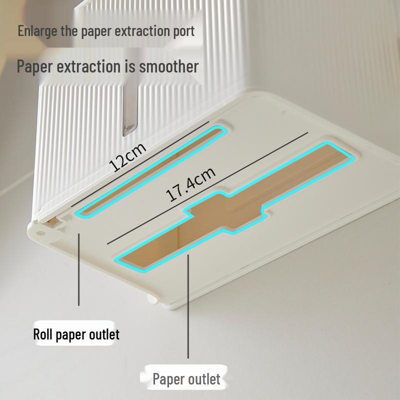 Luxury Wall-Mounted Tissue Box with Magnetic Suction—High-End Face Towel Storage Rack & Large Capacity Toilet Paper Dispenser