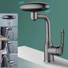 360° Rotatable Bathroom Faucet with 4 Modes | Swivel Spout Single Handle Basin Mixer Tap | Modern Chrome Vanity Sink Faucet for Washbasin