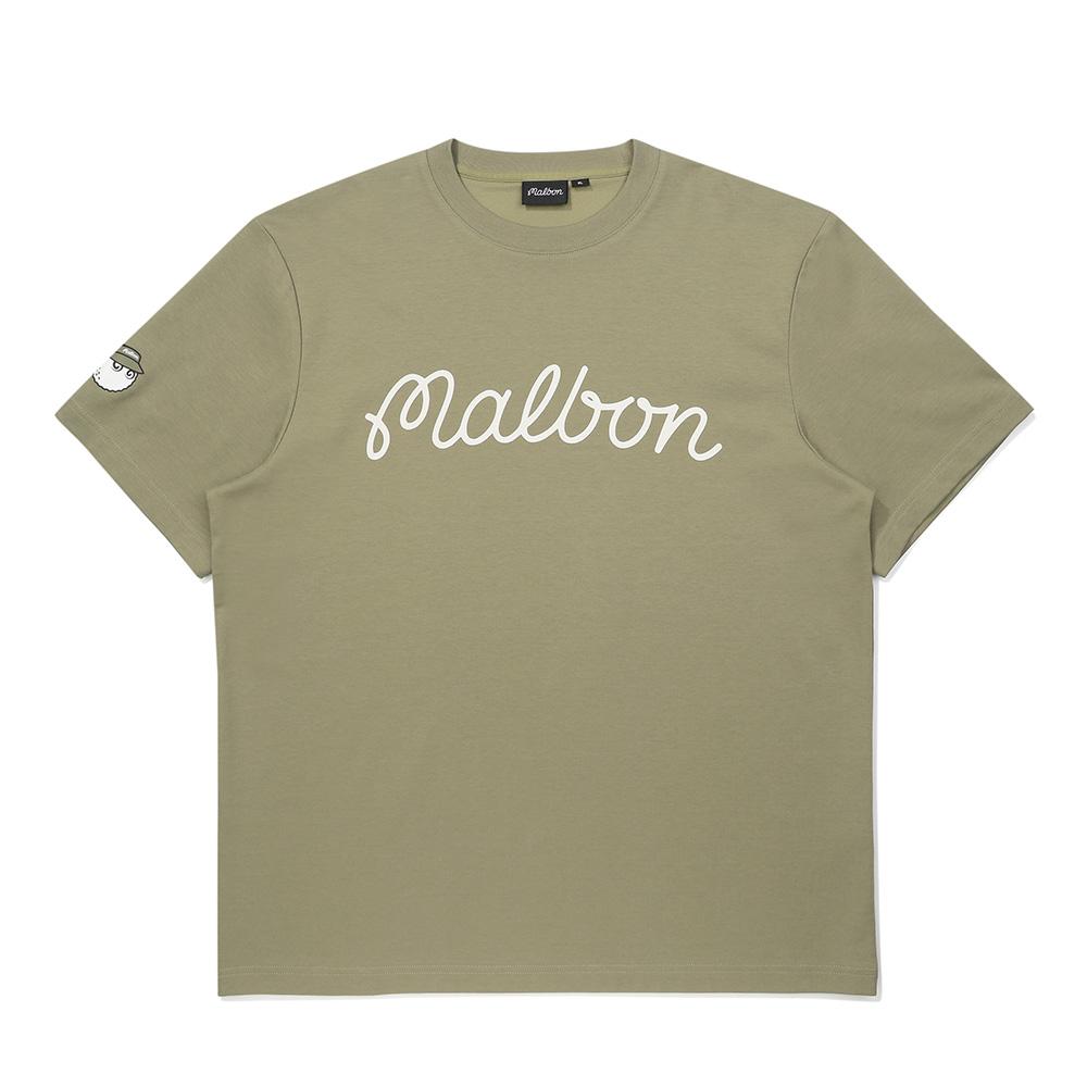 MALBON GOLF Malbon Script Uni Round T-Shirt Khaki