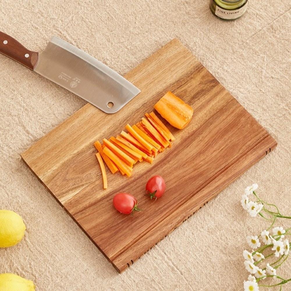 1/3 Pieces Multi-Functional Wooden Cutting Board Thickened Serving Board Chopping Board  Restaurant