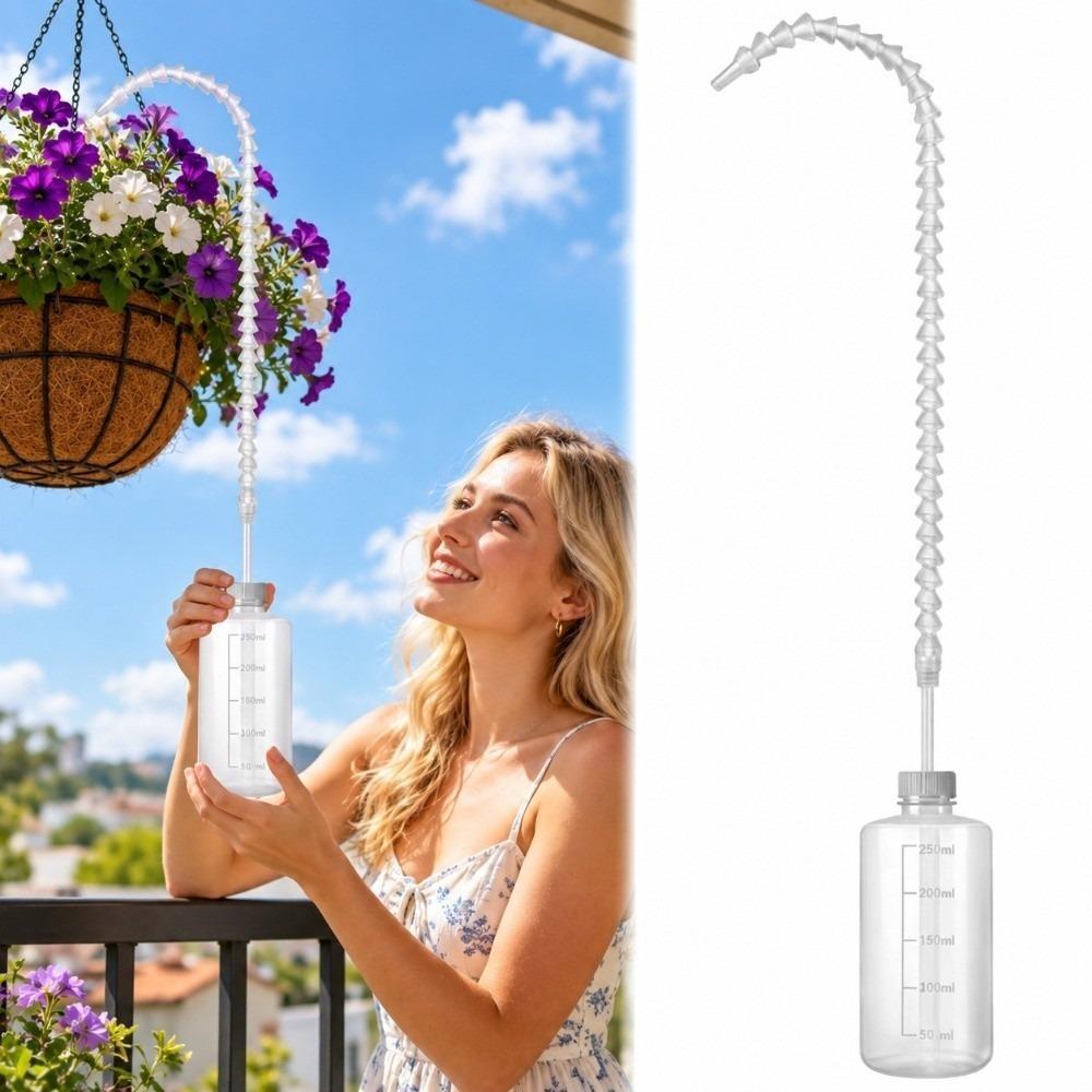 500ml Fassungsvermögen Hängepflanzen-Bewässerungsflasche Lange Düse Bewässerungsflasche Schwer Erreichbare Pflanzen 500ml / 16.9oz gray