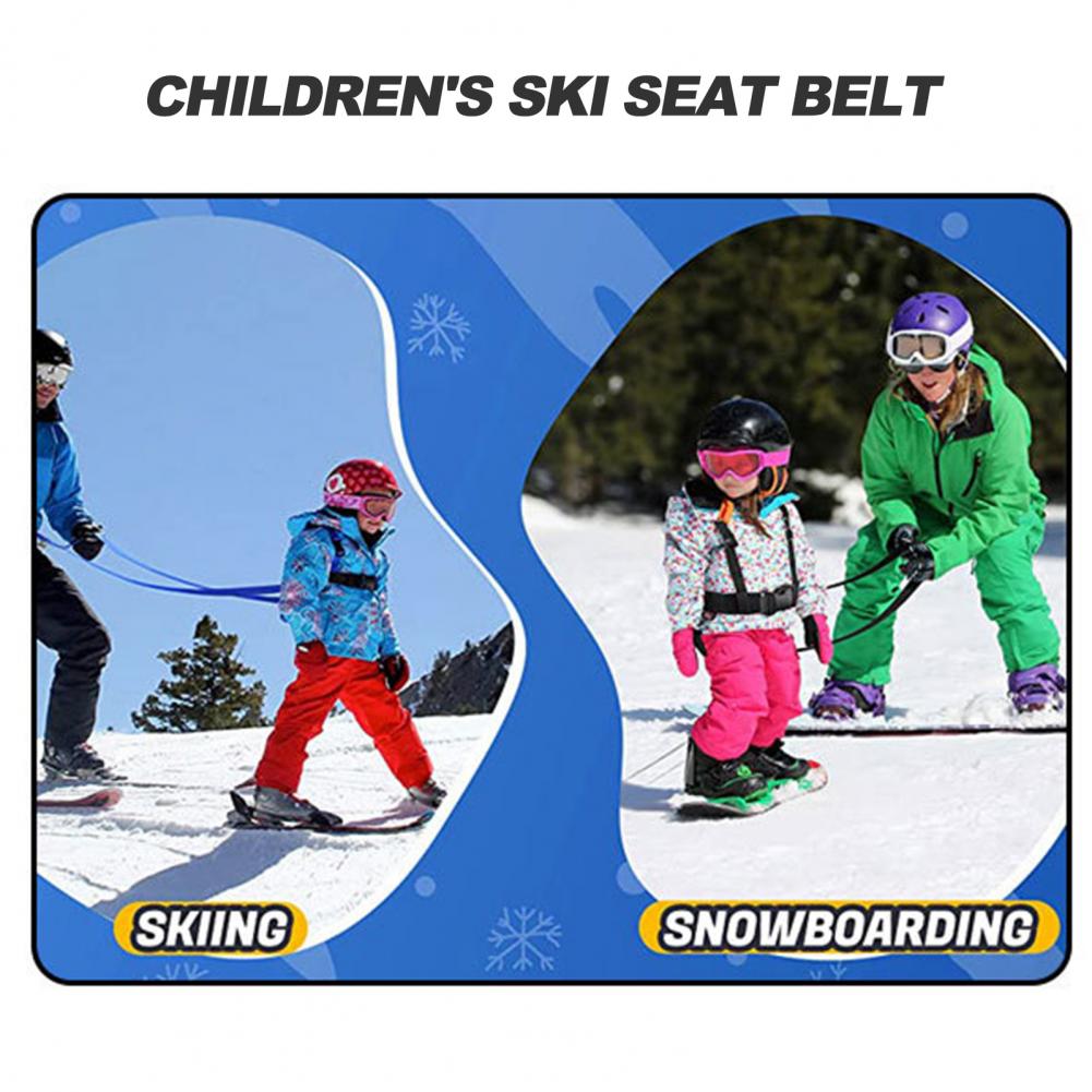 Imbracatura di Allenamento per Sci per Bambini con Maniglia di Sollevamento Controllo Velocità per Principianti Snowboard Sci Allenatore Ausiliario Cintura di Sicurezza per Trazione