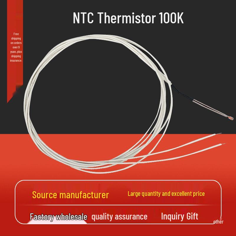 NTC Glass-Sealed Thermistor Sensor for 3D Printers - 100K, 1%, 3950, Up to 200°C