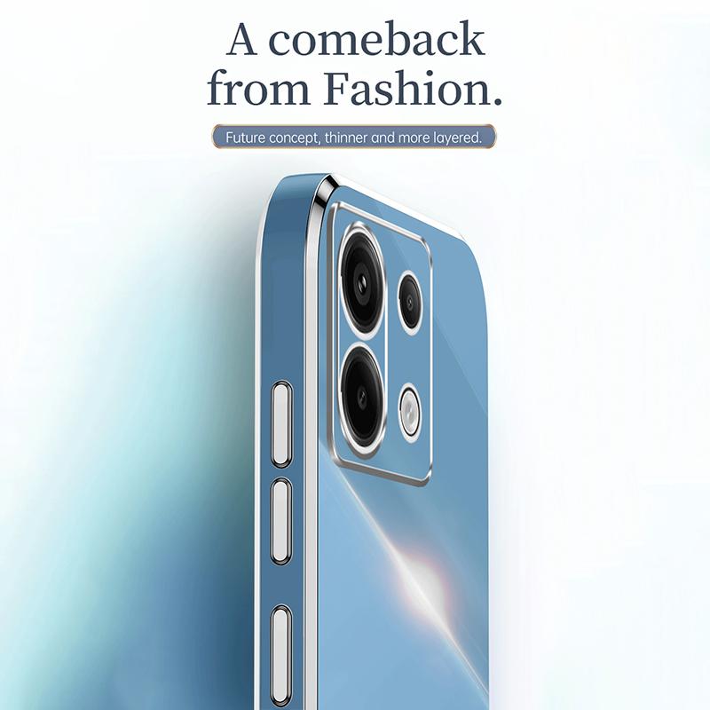 XINLI For Xiaomi Redmi Note 13 Pro 5G/Poco X6 5G Back Case Electroplating TPU Anti-scratch Phone Cover