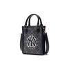 MLB Diamond Pattern Adjustable Detachable Shoulder Strap Faux Leather Tote Bag Unisex Tote Bags Black 7ACRMD93N-50BKS