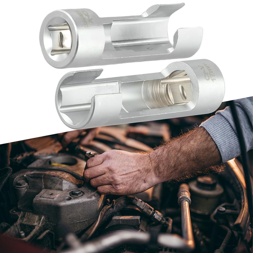 1 szt. 17 mm 19 mm Klucz nasadowy do rurek wtryskiwaczy paliwa Diesla Sześciokątny otwór Zdejmowanie nakrętek Nasadka Rowkowany klucz do czujnika Narzędzia naprawcze