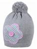 Girly Beanie with Pom-Pom Grey Döll