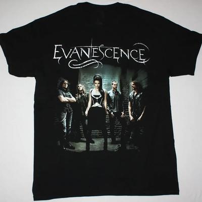 Neues Evanescence T-Shirt Unisex Mitglied Band Geschenk Fans Schwarz Herren Shirt Unisex T-Shirt