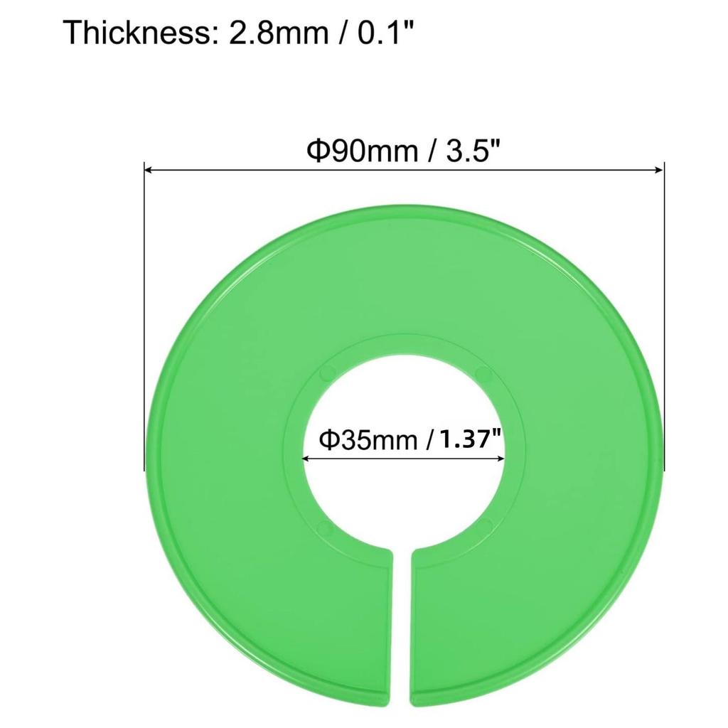 Colorful Plastic Clothing Divider Rings: Round Size Markers for Garments
