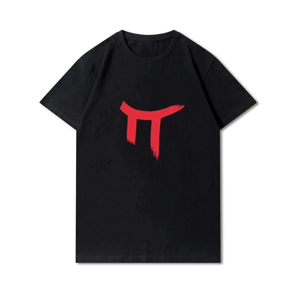 Anime 100 Muster Sommer Übergröße T-Shirts für Männer Buchstaben Bedruckt Lässige Kurzarm Oberteile 100% Baumwolle O Hals T-Shirts