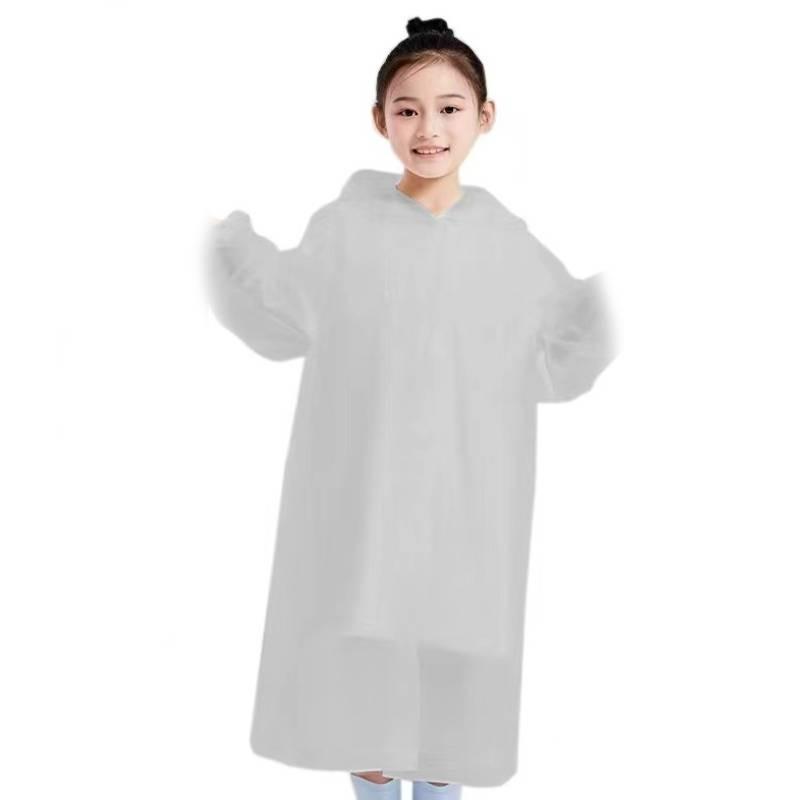 

Children Reusable Eva Raincoat With Waterproof Coating For Hiking And Travel серый
