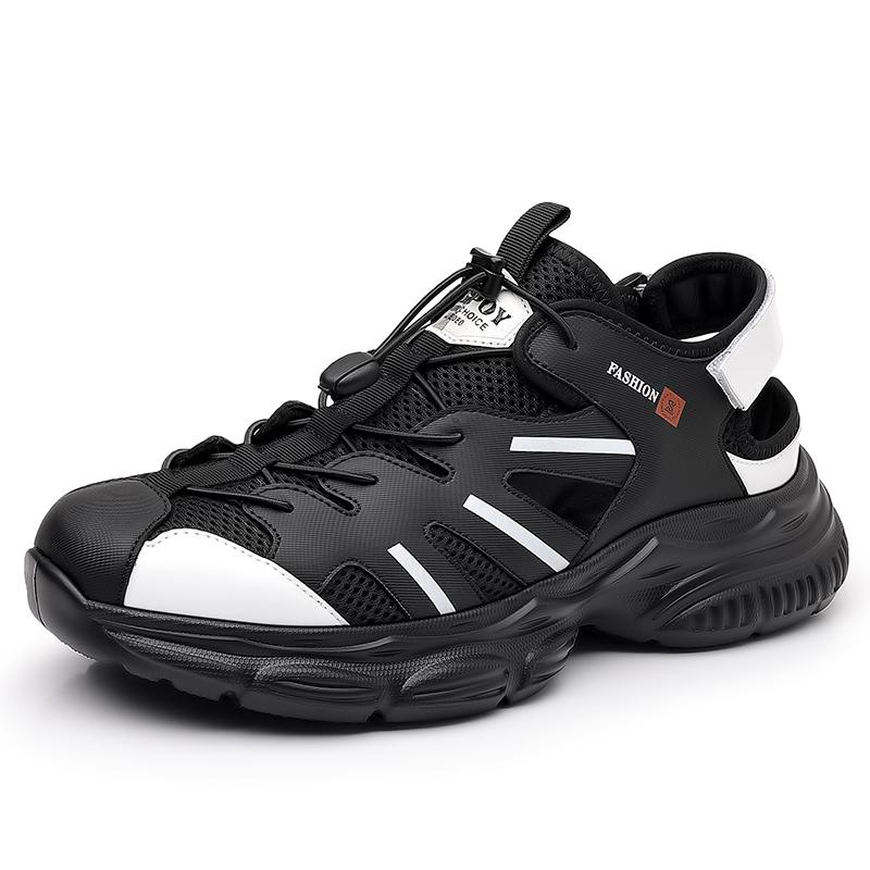 Fashion Fashion Outdoor Walking Summer Flats Soft Leather Sandals Quick Dry Wading Aqua Shoes Man Slippers New Hollowed-out Mens Sandals