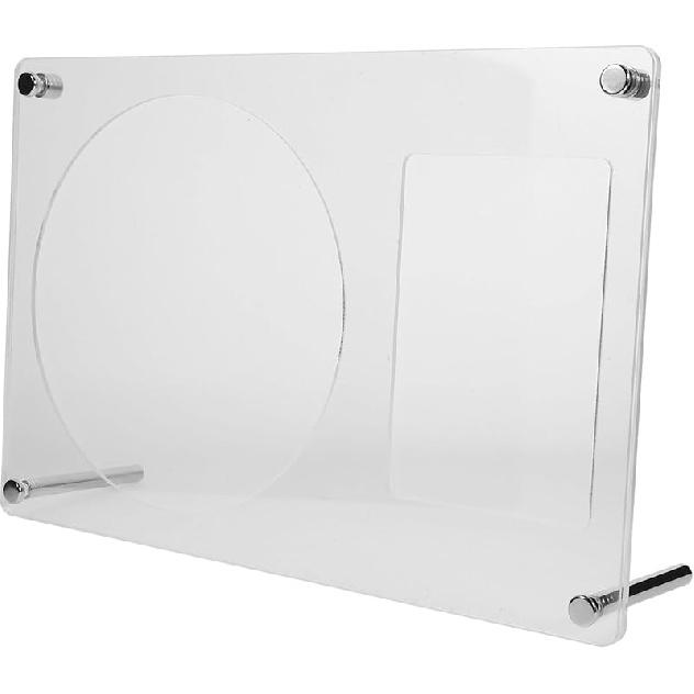 Luxshiny CD Frame Display Case Standard Acrylic Disc Photocard Stand Transparent Decor Transparent Photo Frames Kpop Album Photocard Holder for DIY 21.80X14.40X5.00CM