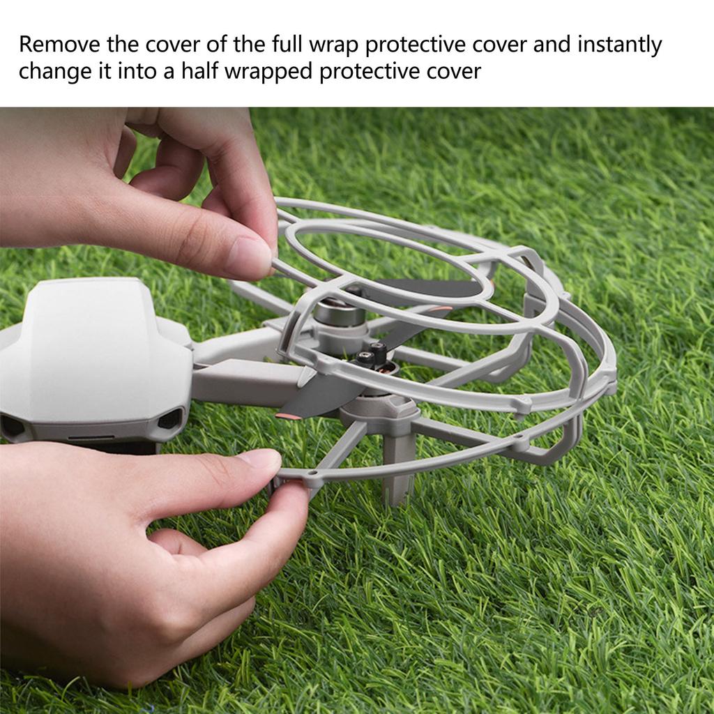 Drohnen-Propellerschutz, grau, halbvoll umwickelt, Anti-Kollisions-Propellerblattschutz für Mini 2 SE 2 SE